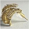 Image 2 : Gold plated crown shaped ear studs 18 carat