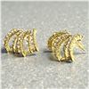 Image 4 : Gold plated crown shaped ear studs 18 carat