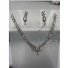 Image 1 : Brand New American Diamond Necklace With Earrings.