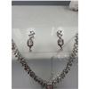 Image 2 : Brand New American Diamond Necklace With Earrings.