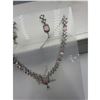 Image 4 : Brand New American Diamond Necklace With Earrings.