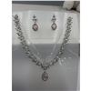 Image 1 : rand New American Diamond Necklace With Earrings.