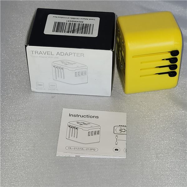 Universal / International Travel Adapter With Usb-C /Usb 3.5A