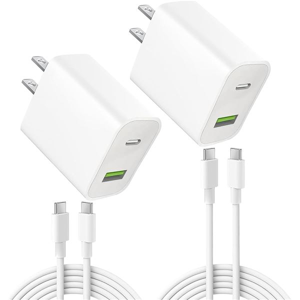 Twin Pack Fast Wall Charger 20w
