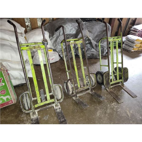 Commercial 2 Wheel hard tires  Steel Hand Truck w Fold Up Forks