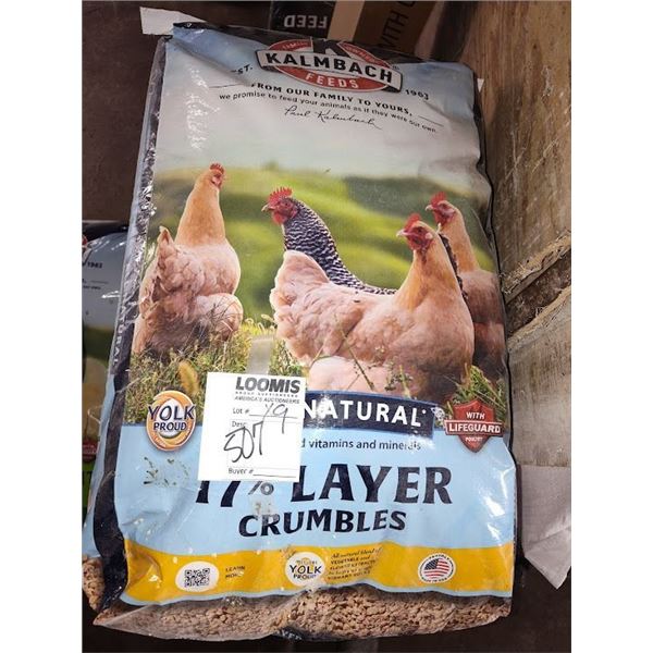 KALMBACH FEEDS 17% LAYER CRUMBLES CHICKEN FEED