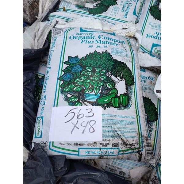 Organic Compost Plus Manure / 40 Lb Bags