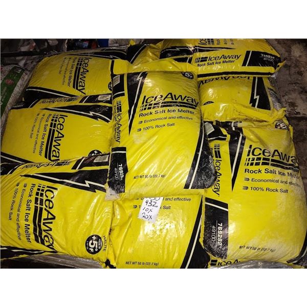 ICE AWAY ROCK SALT, 50LB BAG