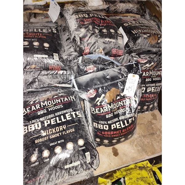 BEAR MOUNTAIN BBQ PELLETS, 100% NATURAL HARDWOOD