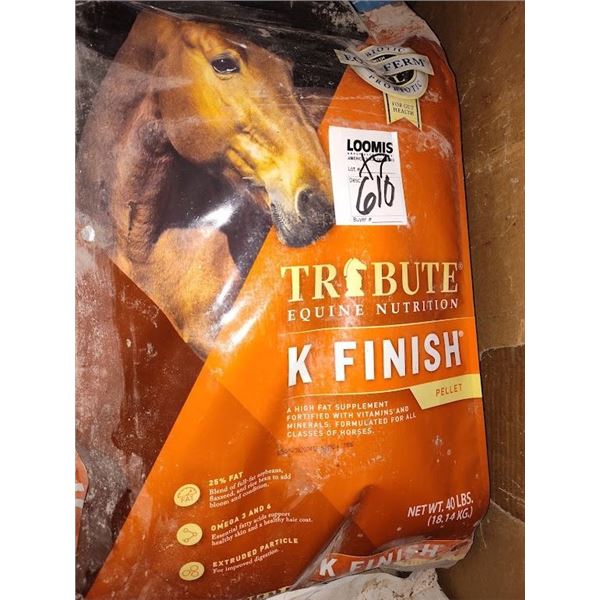 TRIBUTE K FINISH PELLETS HORSE FEED