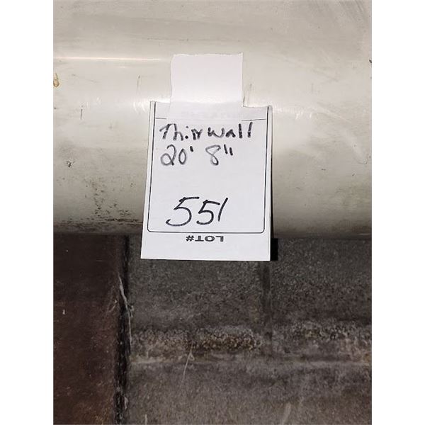 New 8 in x 20 ft Thin Wall PVC Pipe