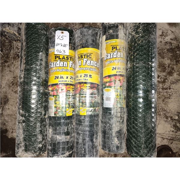 NEW PVC 24 " X 25 FT PVC FENCE