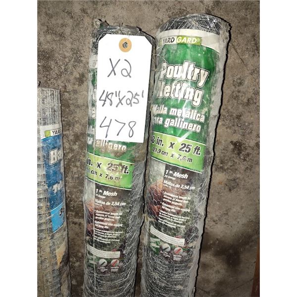 48" BY 25FT METAL NETTING