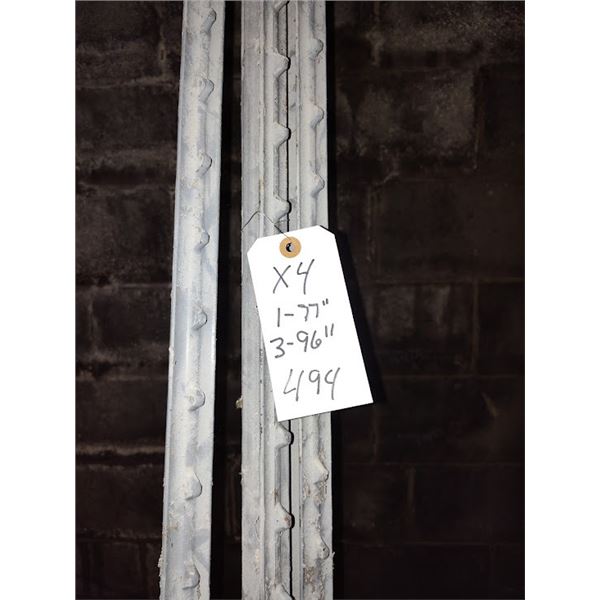 NEW STEEL FENCE POSTS LOT 3X96" /1 X 77"