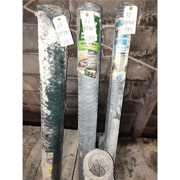 S/4 ASST WIRE FENCE(496, 498, 497,499) ONE LOT