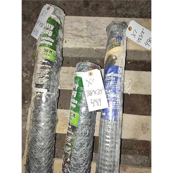 NEW SET OF 3 ASSORTED METAL FENCING
