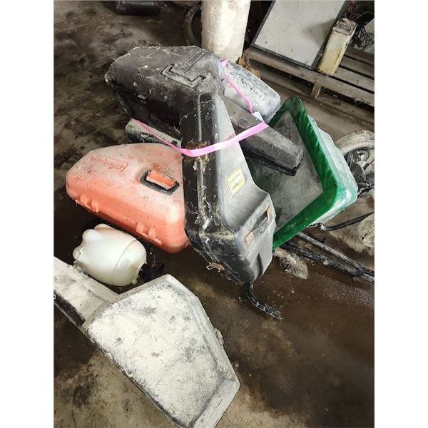 LOT OF PLASTIC CHAINSAW CASES