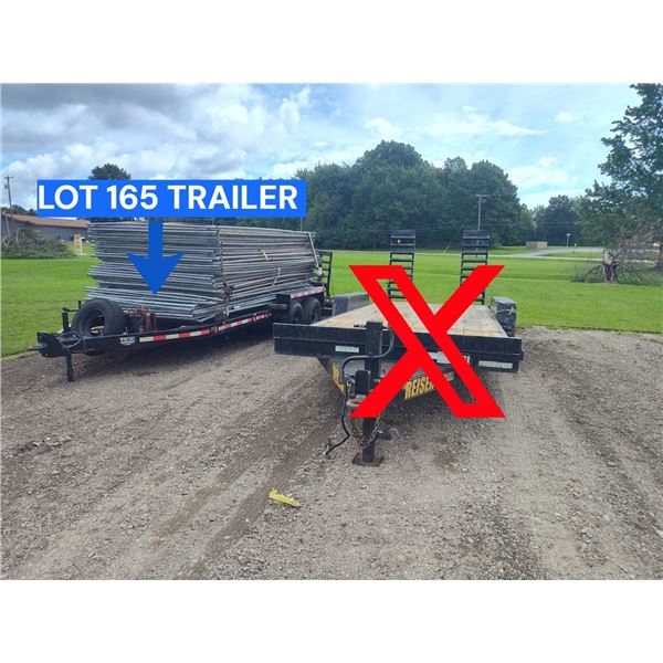 INTERSTATE FLATBED TANDEM EQUIPMENT BUMPER PULL TRAILER