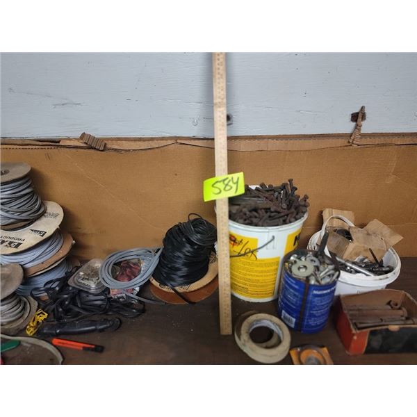 BUNDLE LOT OF HARDWARE AND WIRE