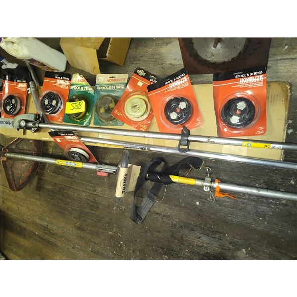 SALES LOT OF NEW AND USED WEED CUTTER PARTS AND NEW LINE