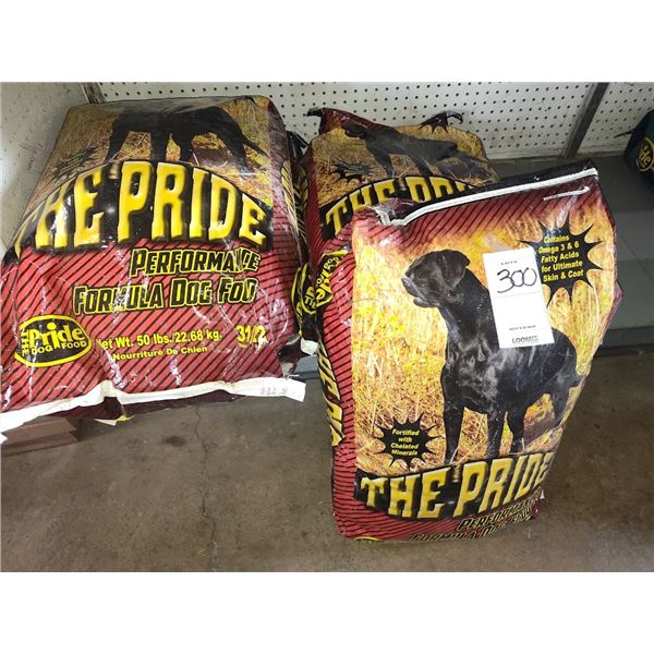 THE PRIDE 50LB BAG OF DOG FOOD