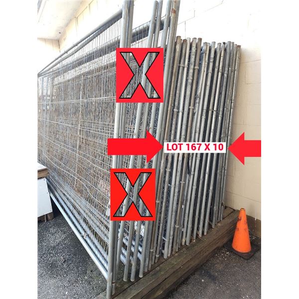 Portable Construction Fence Panels  Approx : 13 Ft L X 72"H