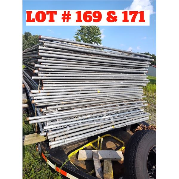 Portable Construction Fence Panels  Approx : 13 Ft L X 72"H Location #2