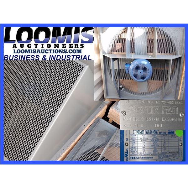 SAMPLE LOT: NEW PENN FAN (WESTINGHOUSE MTR) 36" EXAUST FAN   HOOD. $1775.00 COST EA/ UP TO 180 UNITS