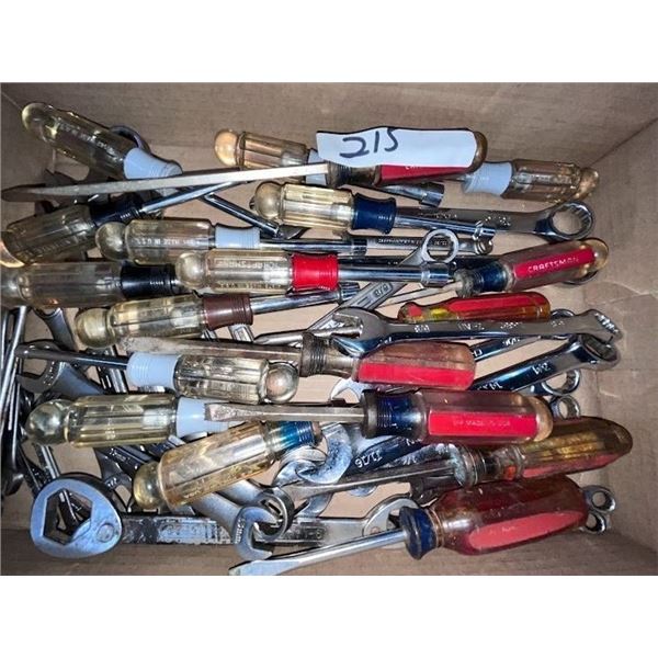 FLAT OF CRAFTSMAN OPEN WRENCHES AND SCREWDRIVERS