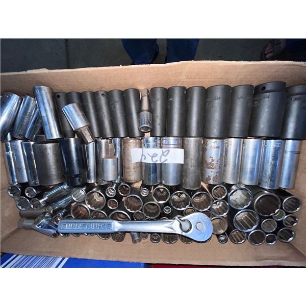 ASSORTED HALF INCH SOCKETS WITH CRAFTSMAN AND IMPACT