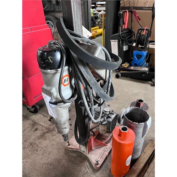 B AND D 748 TWO SPEED SUPER POWER CORE DRILL  UNIT WITH EXTRA GASKETS AND HEADS