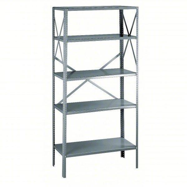 New ULINE Metal Powder Coded (Rust Free) 5 Shelf 48 x 18" w Uprights & Supports