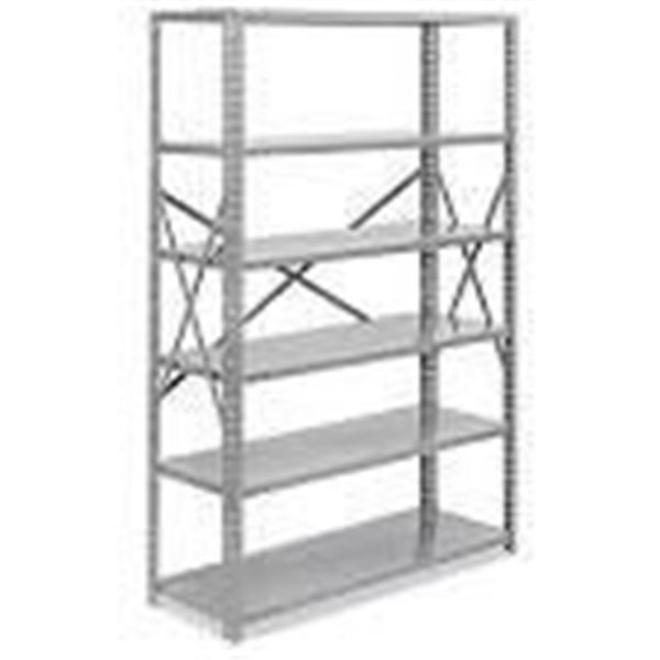 NEW ULINE IND METAL PWDR COATED SHELVING 36" X 18" 6 SHELF UNITS $259.00 MSR