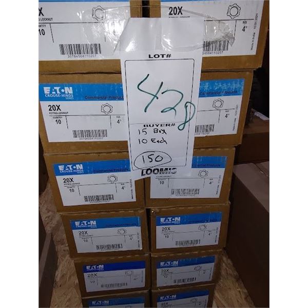 NEW EATON 4" FITTING LOCKNUT / 1O CT BOX CT  MSR $ 75.00 PER BX