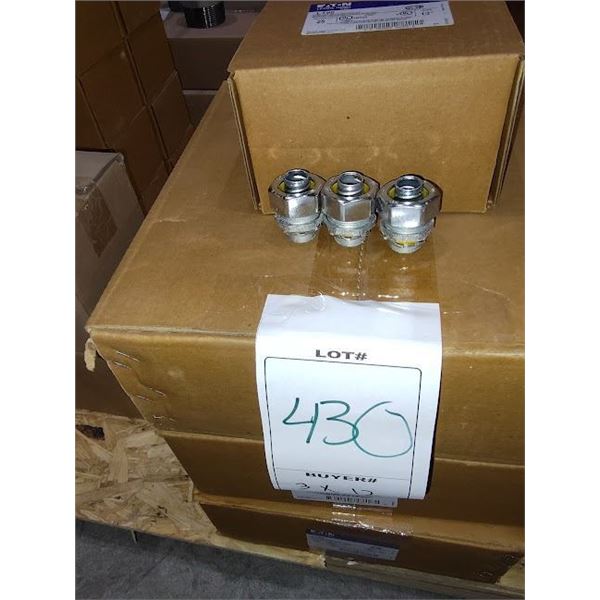 NEW EATON 1/2 " STRAIGHT MALE CONNECTORS / MSR $ 175.00 PER BX OF 25