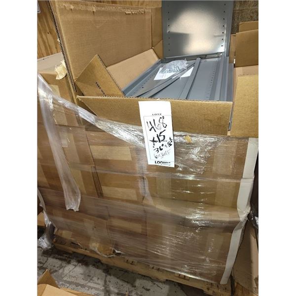 NEW ULINE 36" X 18 " COATED METAL SHELVING (6 SHELF PACK/W BARS) SOLD BY THE UNIT SHOWING )  MSR $24