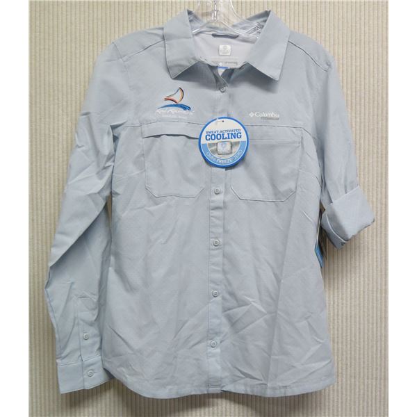 Women's Size XL Irico Long Sleeve Light Grey Shirt