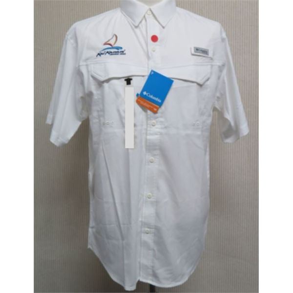 Men's Size S White Low Drag Offshore Short Sleeve Shirt
