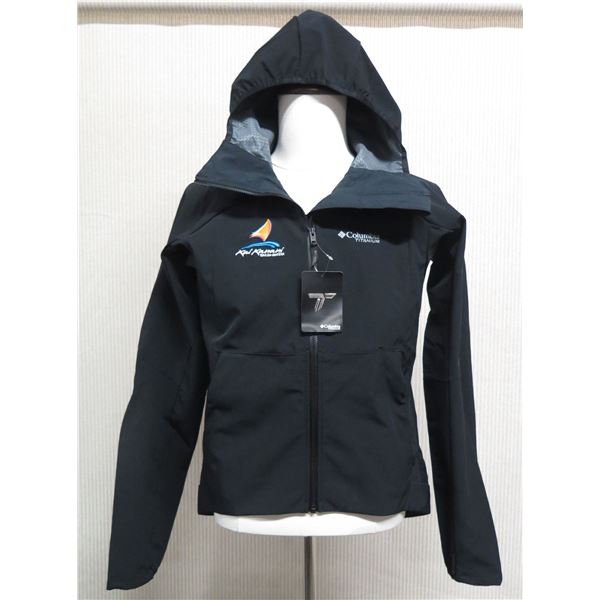 Women's Size S Columbia Platinum Peak Soft Shell Black Jacket (retail $130)