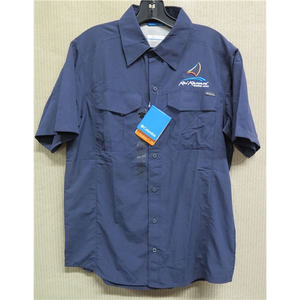 Men's Size M Columbia Silver Ridge Blue Polo Shirt
