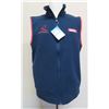Image 1 : Men's Size XL Harborside Zippered Fleece Vest, Blue w/ Red Trim
