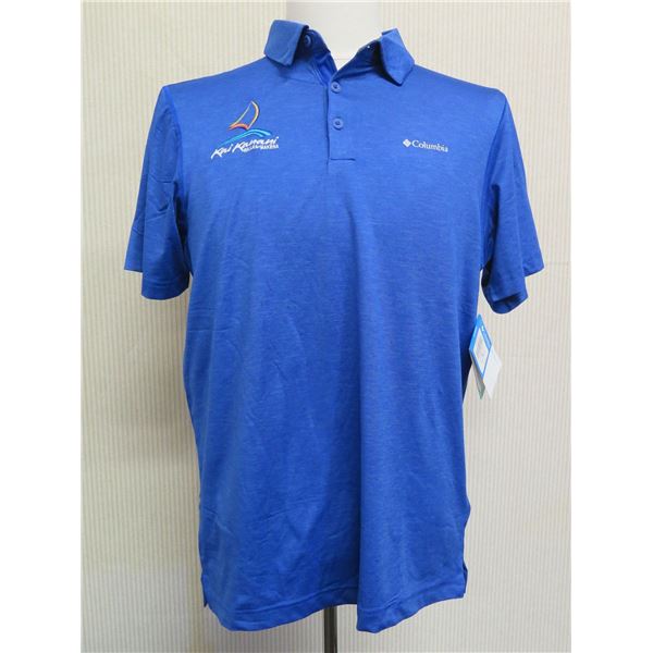 Men's Size XL Tech Trail Short Sleeve Royal Blue Polo Shirt