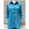 Image 1 : Women's Size XL Turquoise Blue Tamiami II Atoll Long Sleeve Shirt