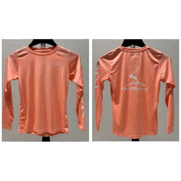 Qty 2 Youth Size XXS Tidal Pink PFG Tidal Tee Long Sleeve Shirts