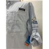 Image 3 : Men's Size S Super Tamiami Blue Grid-Pattern Long Sleeve Button-Up Shirt