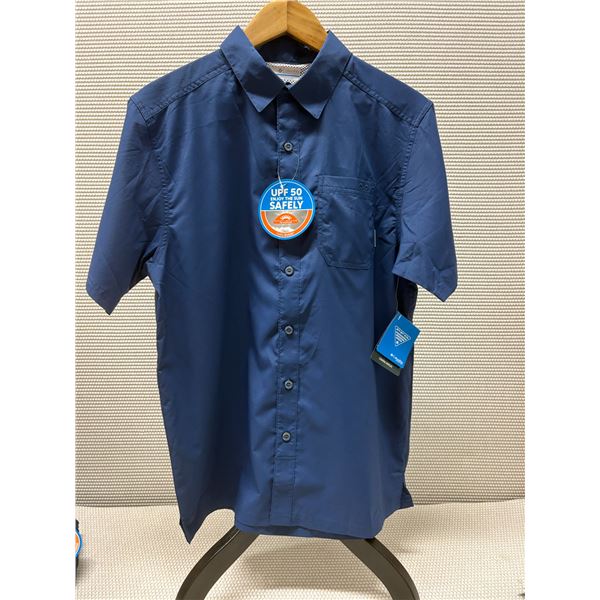 Men's Size S Navy Blue Slack Tide Short Sleeve Shirt