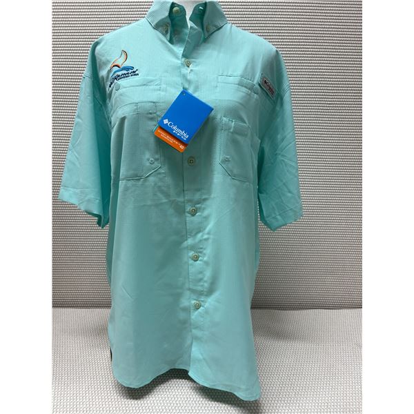 Men's Size S Lt. Teal Tamiami Short Sleeve Shirt