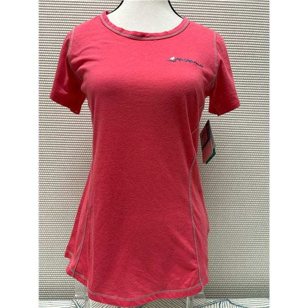 Women's Size XS Coral Orange "Everything She Needs Crew Neck Tee" Shirt