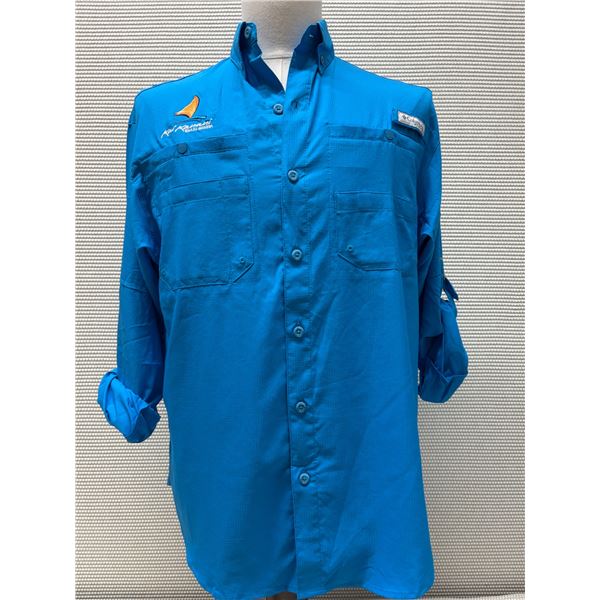 Men's Size S Compass Blue PFG Long Sleeve Shirt