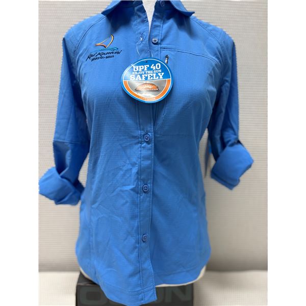 Women's Size S Blue Silver Ridge Long Sleeve Shirt